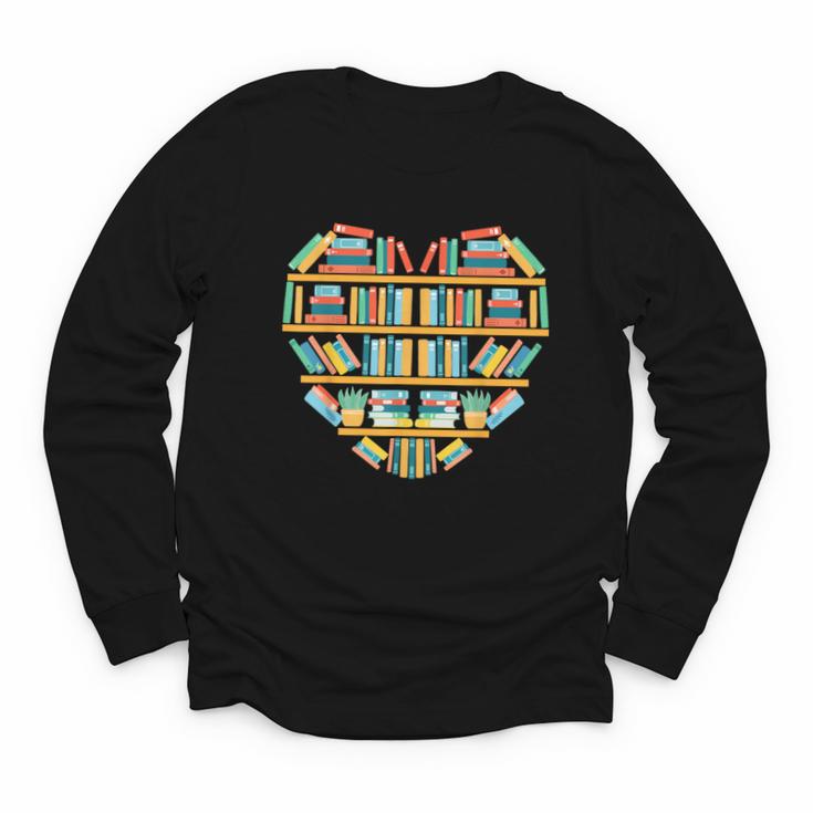 Bookshelf Heart Youth Long Sleeve Tee
