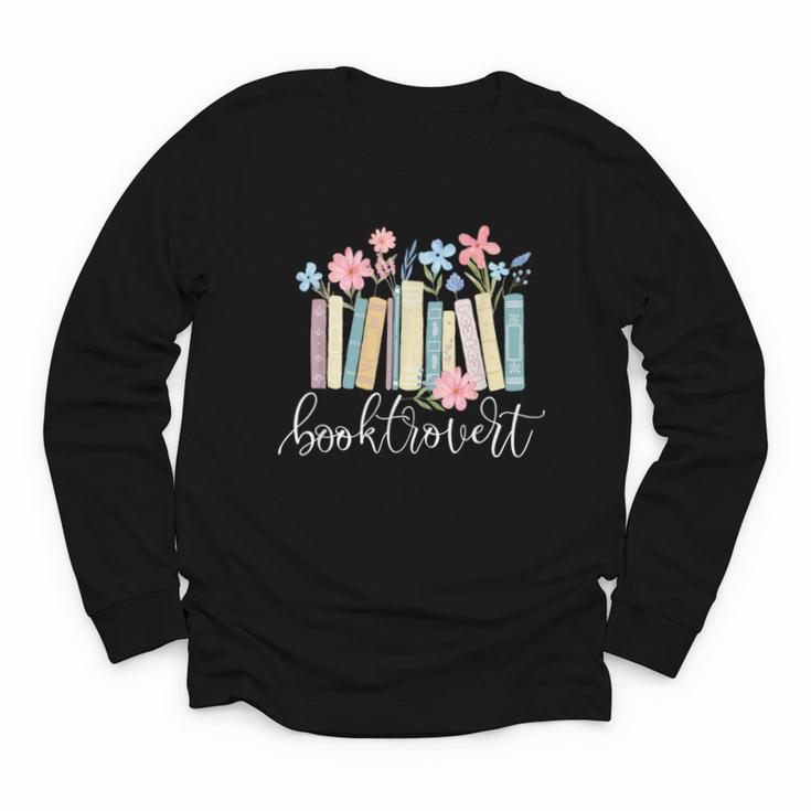 Booktrovert Book Lover Reading Bookworm Reader Youth Long Sleeve Tee