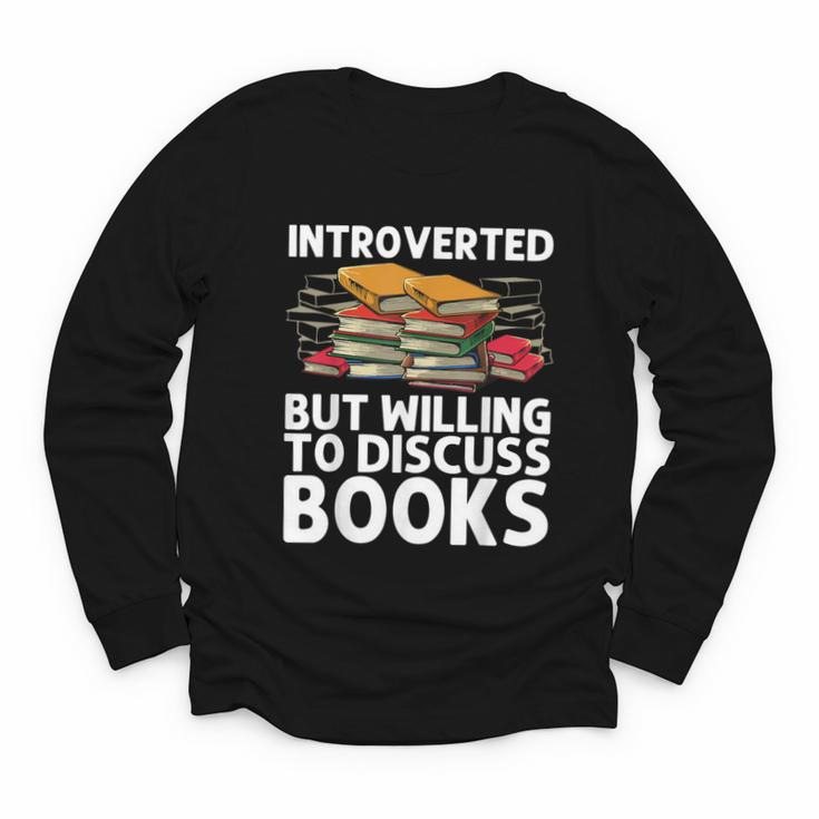 Bookworm Art For Men Women Book Reading Lover Bookish Youth Long Sleeve Tee