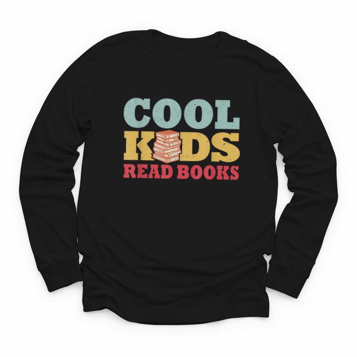 Bookworm Cool Kids Read Books Book Lover Reading Youth Long Sleeve Tee