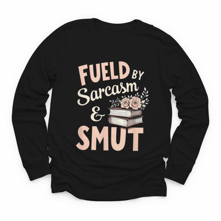 Bookworm Fueled By Sarcasm And Smut Book Reading Youth Long Sleeve Tee