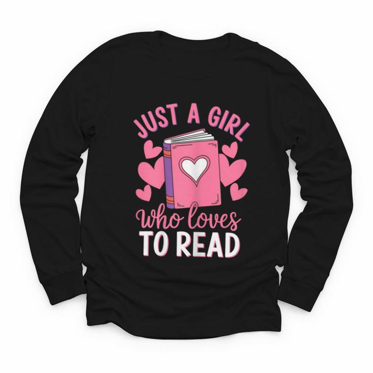 Bookworm Just A Girl Who Loves To Read Youth Long Sleeve Tee