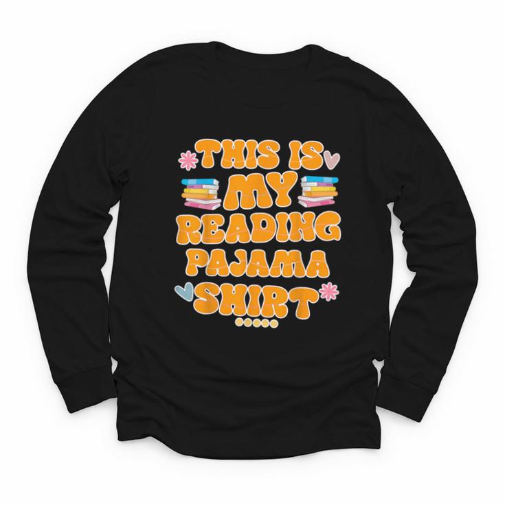 Bookworm This Is My Reading Pajama Book And Pajama Youth Long Sleeve Tee