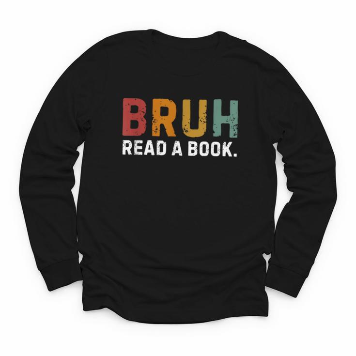 Bruh Read a Book Youth Long Sleeve Tee