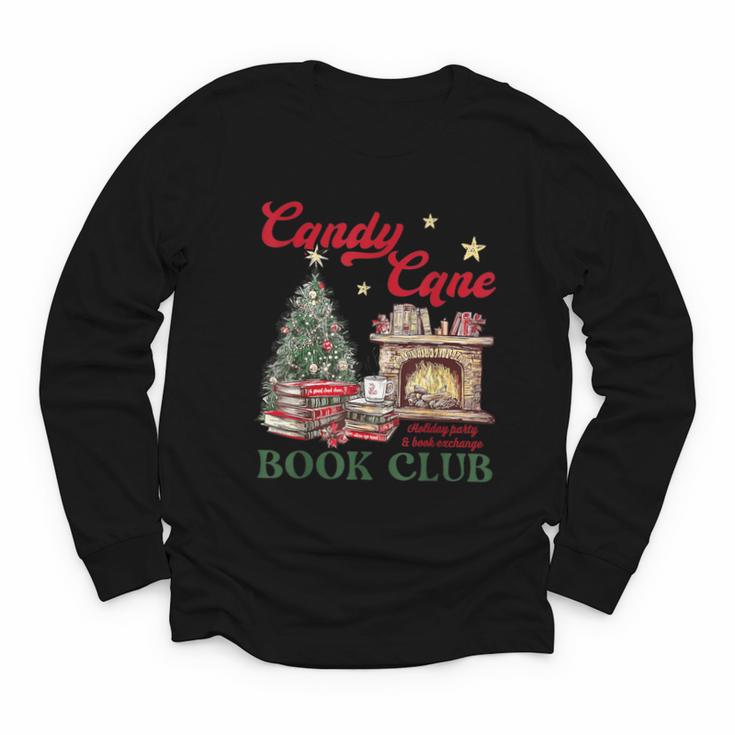 Candy Cane Book Club Holiday Party & Book Exchange Youth Long Sleeve Tee