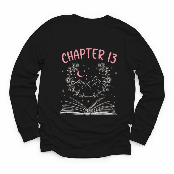 Chapter 13 Birthday Reading Book Lovers 13 Year Old Youth Long Sleeve Tee