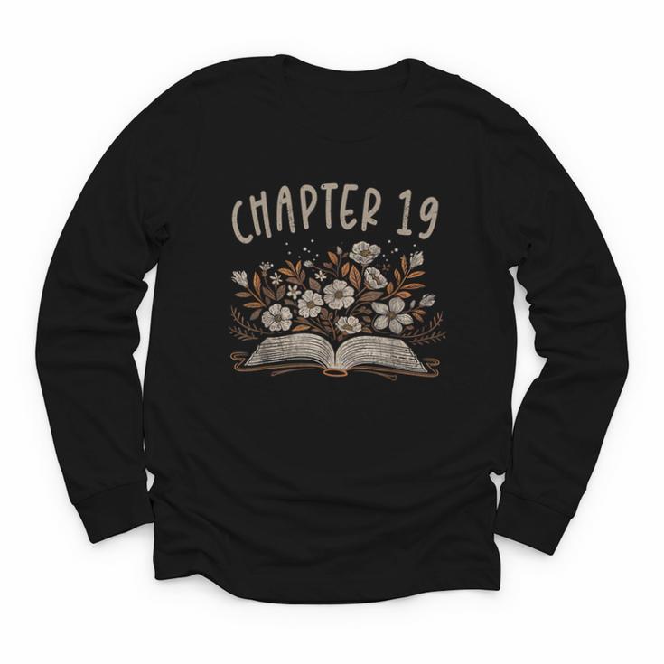 Chapter 19th Birthday Bookworm 19 Years Old For Book Lovers Youth Long Sleeve Tee