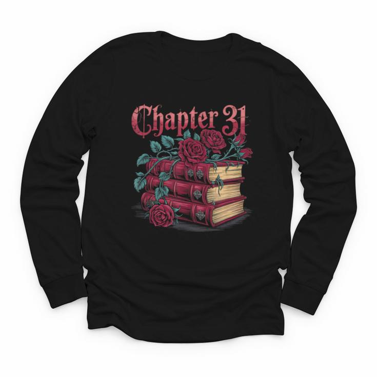 Chapter 31 Gothic 31st Birthday Book Lover Dark Romance Youth Long Sleeve Tee