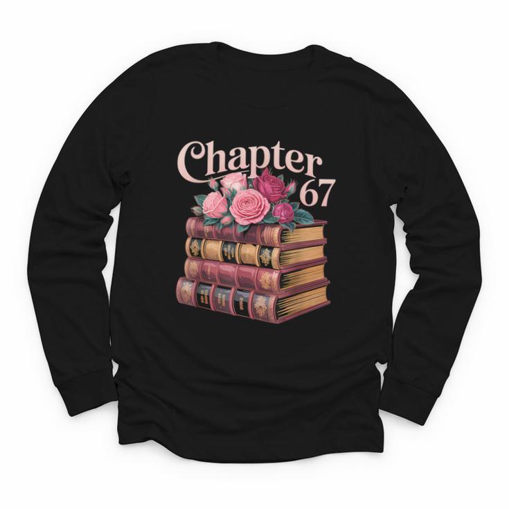 Chapter 67 Floral Book Stack Youth Long Sleeve Tee