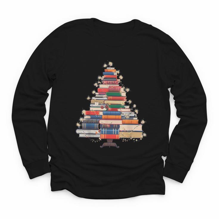 Christmas Tree Book Bookworm Youth Long Sleeve Tee