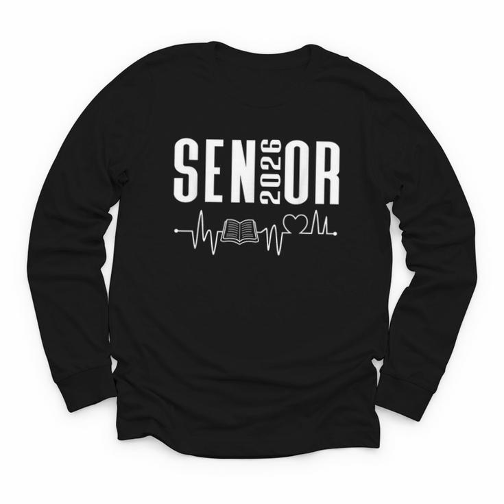 Class Of 2026 Senior Reading Themed Book Heartbeat Youth Long Sleeve Tee