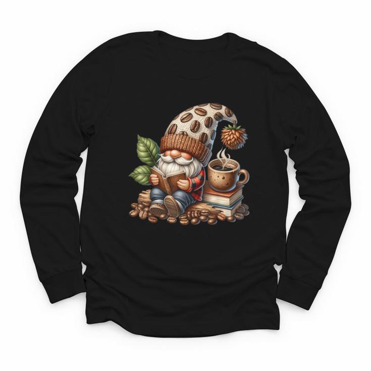 Coffee And Book Reading Accessories For Book Lovers Gnome Youth Long Sleeve Tee