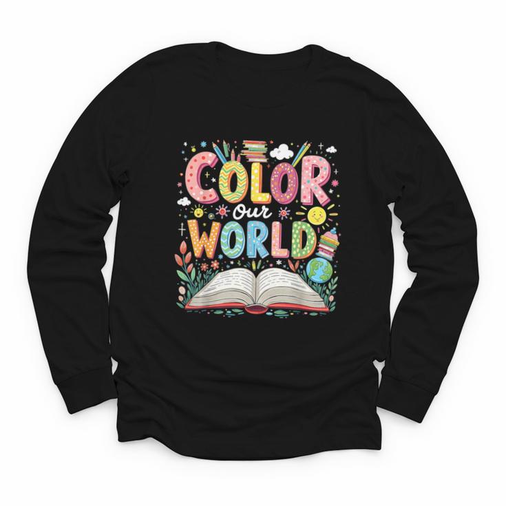 Color Our World Book Reading Program 2026 Summer Youth Long Sleeve Tee