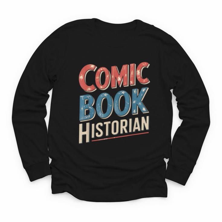 Comic Book Historian Vintage Comic Book Collector Youth Long Sleeve Tee