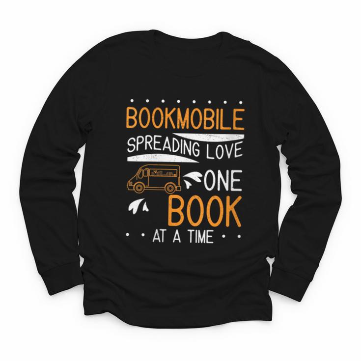 Cool Bookmobile Librarian Spreading Love One Book At A Time Youth Long Sleeve Tee