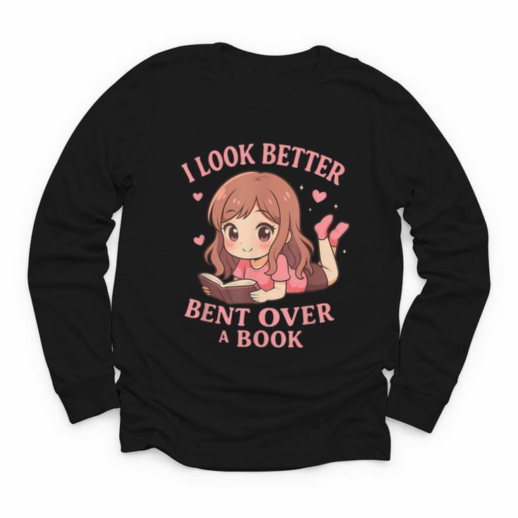 Cute Reading Outfit Book Lover Tee For Women Who Read Youth Long Sleeve Tee