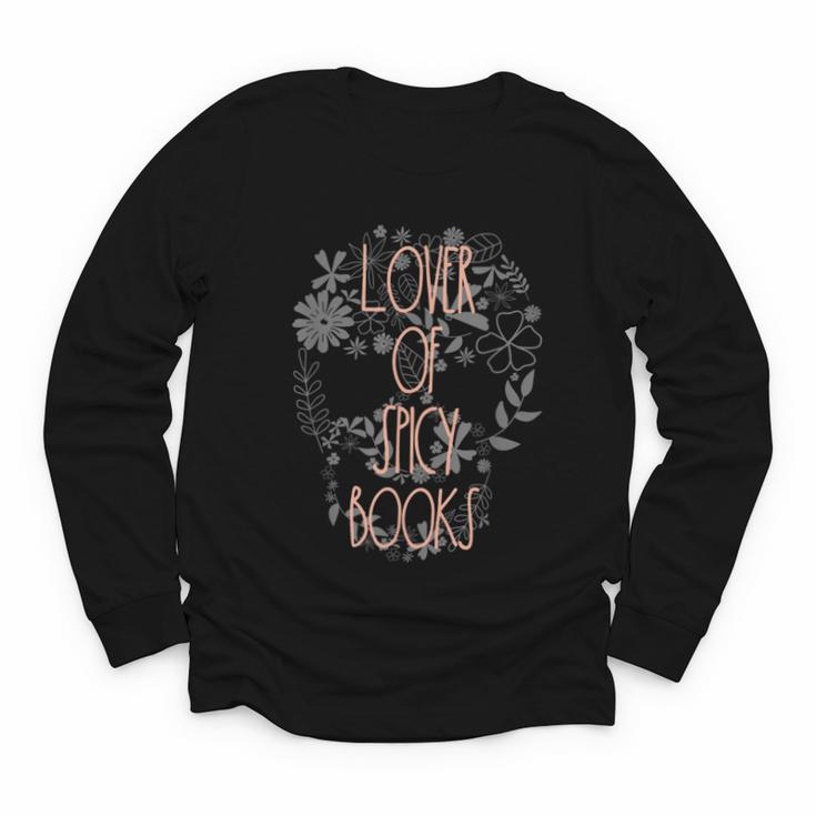 Dark Romance Book Lover Women Read Spicy Books Skeleton Dibs Youth Long Sleeve Tee