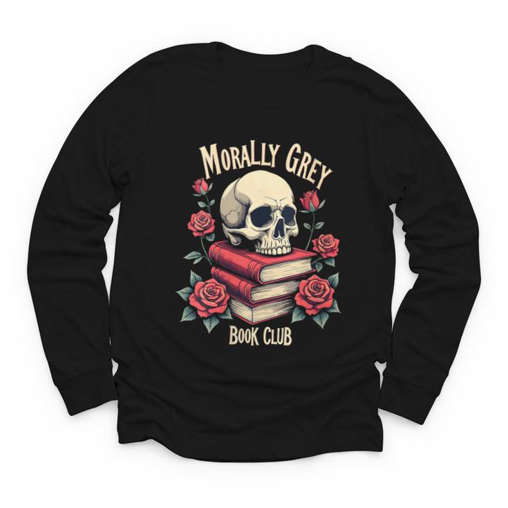 Dark Romance Romantasy Smutty Book Lover Morally Grey Merch Youth Long Sleeve Tee