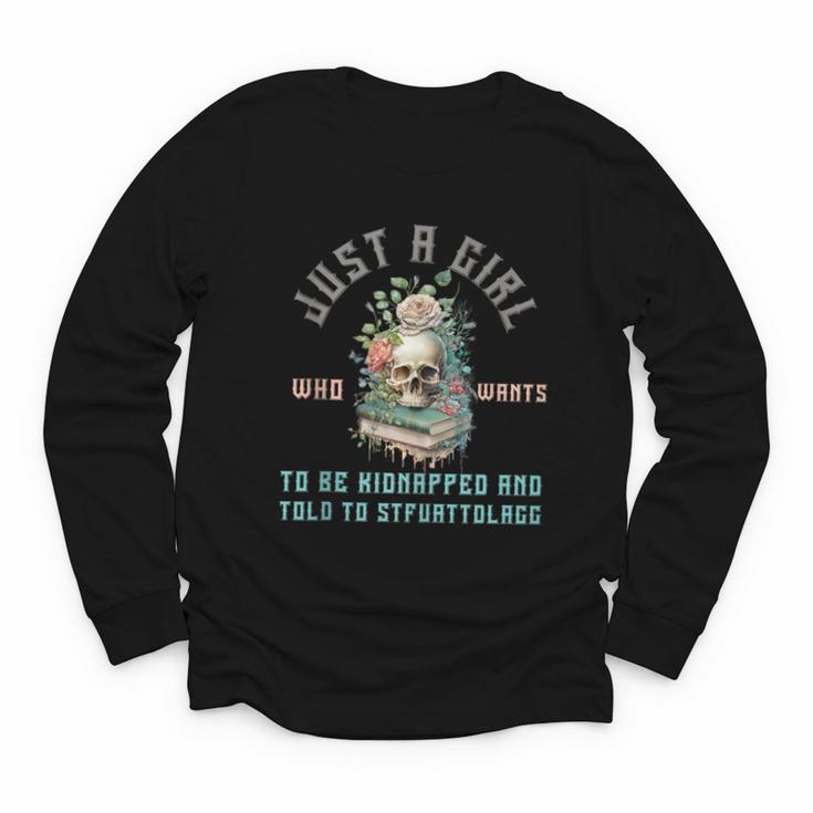 Dark Romance Women STFUATTDLAGG Smutt Book Merch Good Girl Youth Long Sleeve Tee