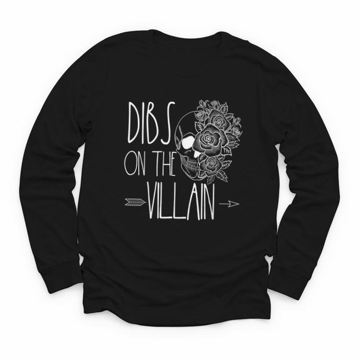 Dibs On The Villain Spicy Books Women Smutty Merch Romantasy Youth Long Sleeve Tee
