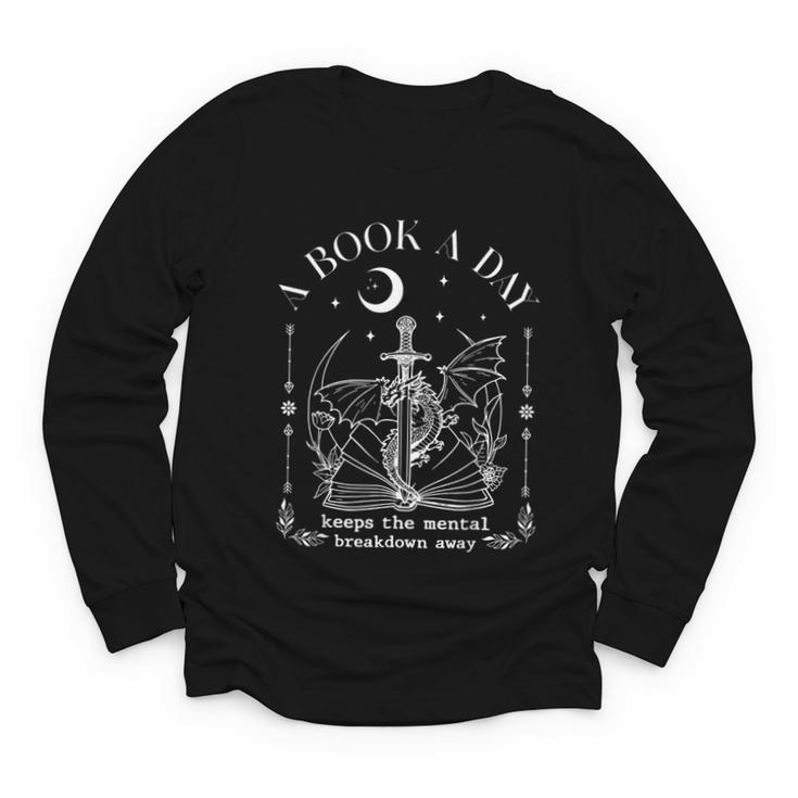 Dragon A Book A Day Keeps The Mental Breakdown Away Youth Long Sleeve Tee