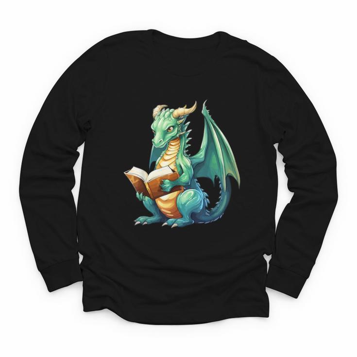 Dragon With Book Youth Long Sleeve Tee