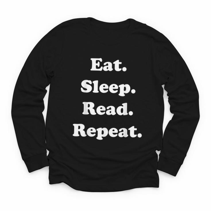 Eat Sleep Read Repeat Book Enthusiast Youth Long Sleeve Tee