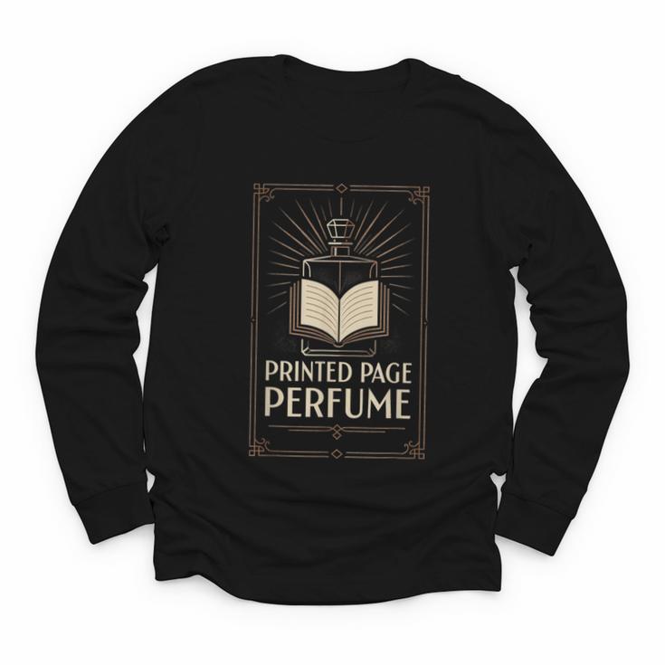 Printed Page Perfume Book Lover Saying Youth Long Sleeve Tee