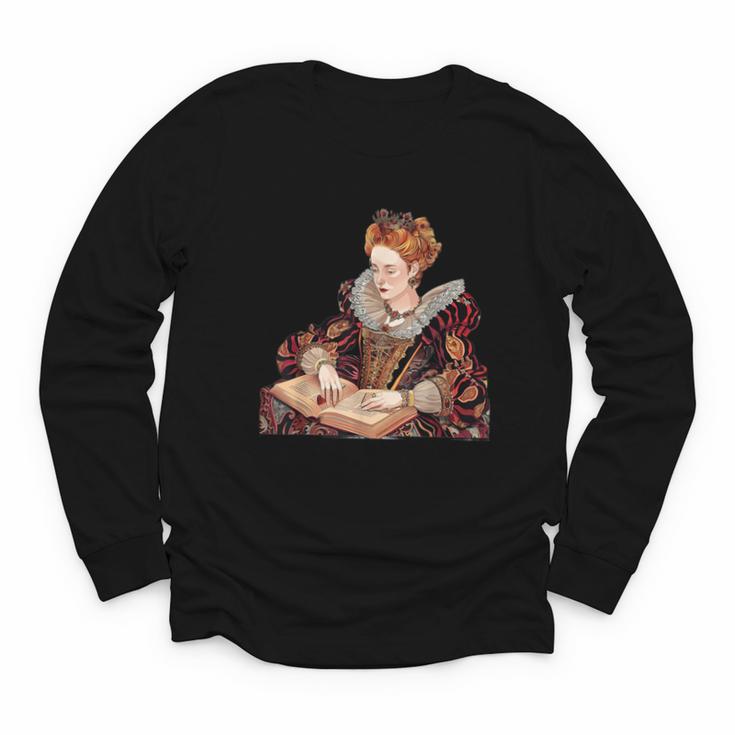 Elizabeth I Reading A Book Youth Long Sleeve Tee