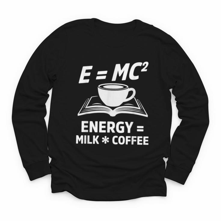 EMC2 Energy Milk x Coffee Science Book Math Lover Youth Long Sleeve Tee
