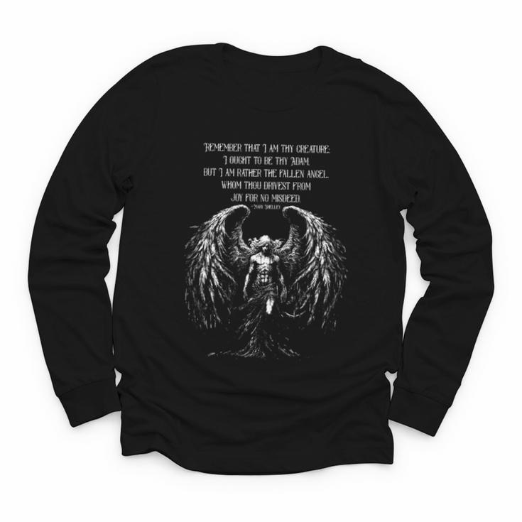 Frankenstein Quote Mary Shelley's Book For Men And Women Youth Long Sleeve Tee
