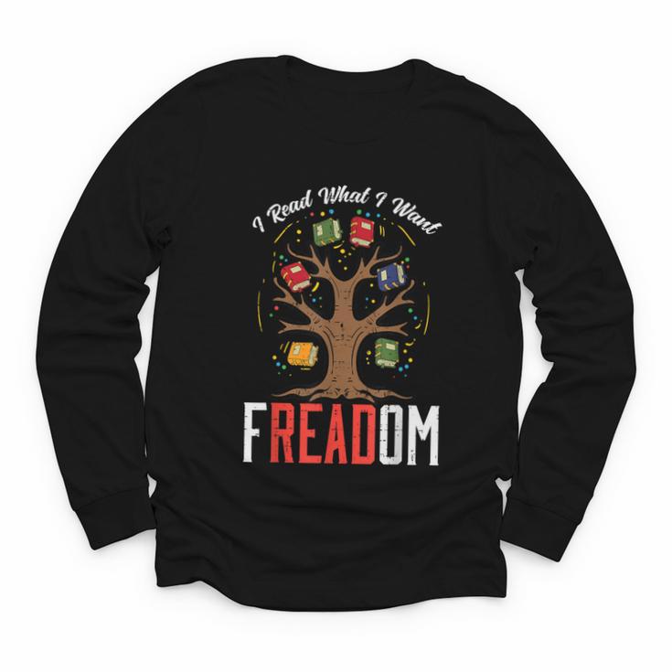 Freadom Tree Read Reading Librarian Book Across America Youth Long Sleeve Tee