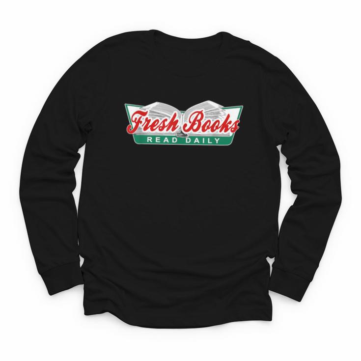 Fresh Books Read Daily Saying Reading And Book Youth Long Sleeve Tee