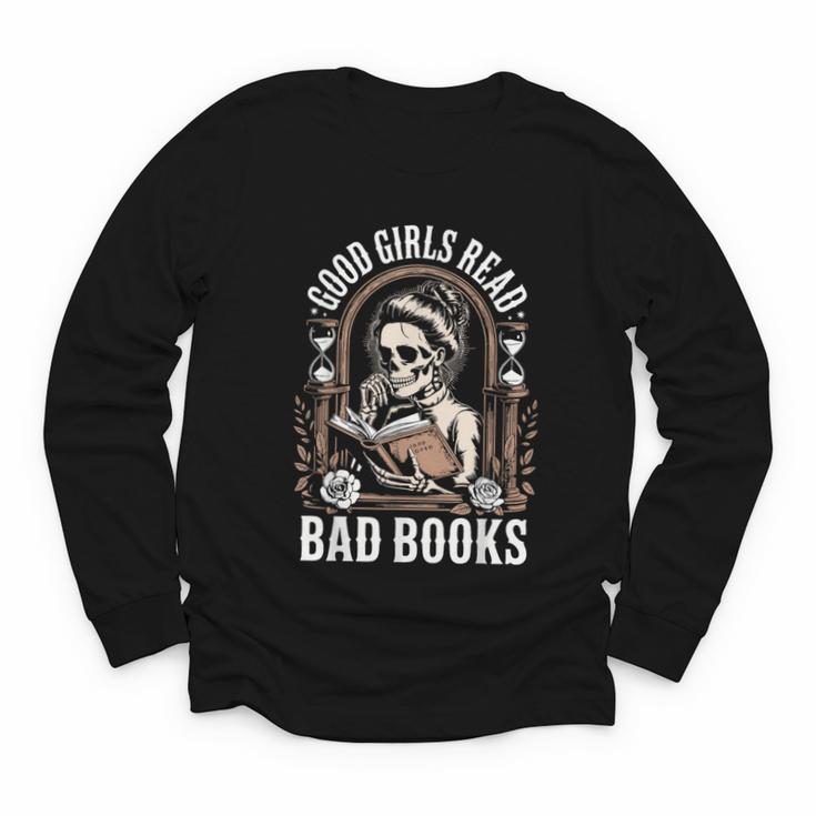 Good Girls Read Bad Books Youth Long Sleeve Tee