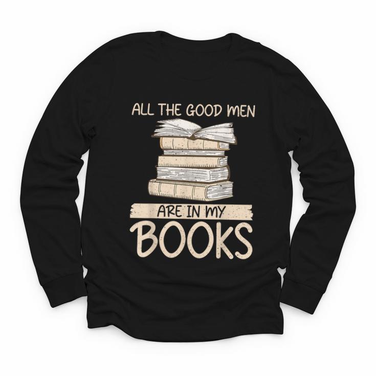 All The Good Men Are In My Books Romance Novel Youth Long Sleeve Tee