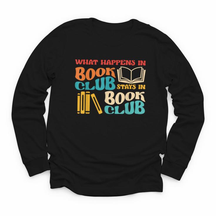 What Happens In Book Club Stays In Book Club Retro Youth Long Sleeve Tee
