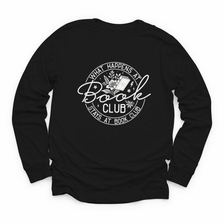 What Happens At Book Club Stays At Book Club Youth Long Sleeve Tee