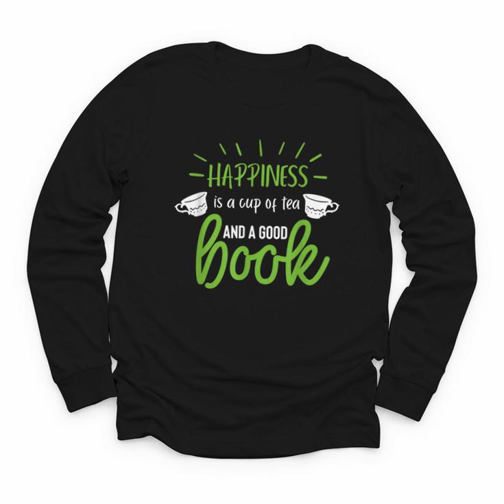 Happiness Is a Cup Of Tea And a Good Book Youth Long Sleeve Tee