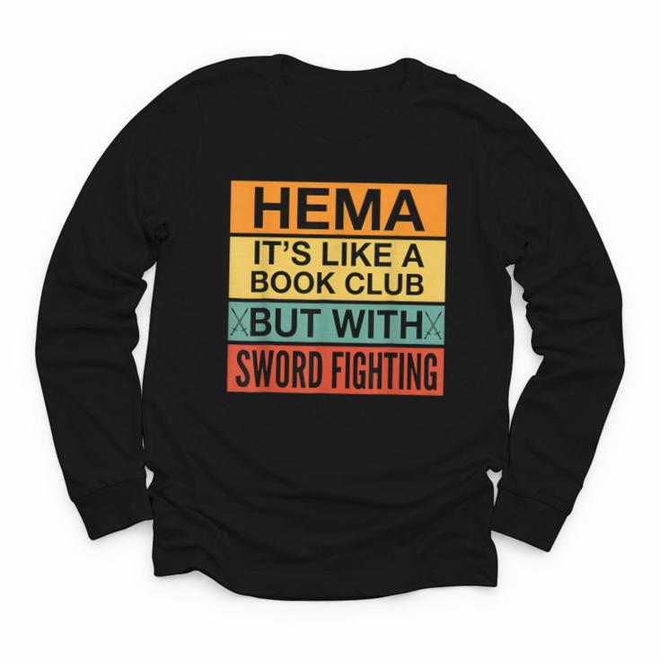 Hema Definition Like A Book Club With Swords Youth Long Sleeve Tee