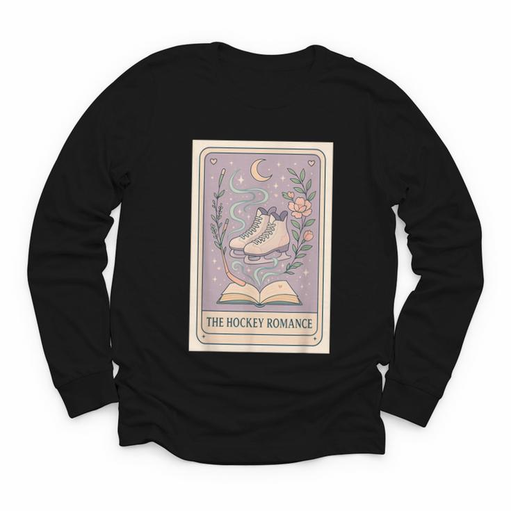 Hockey Romance Tarot Card Books Reader Cozy Reading Youth Long Sleeve Tee