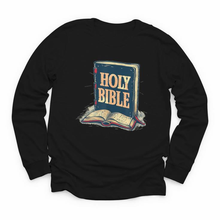 Holy Book Costume For Jesus And Bible Lovers Youth Long Sleeve Tee