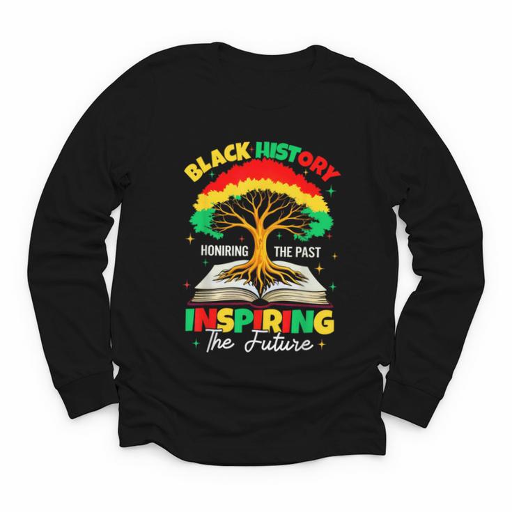 Honoring Past Inspiring Future History Month Book Tree Youth Long Sleeve Tee