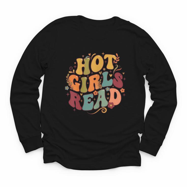 Hot Girls Read Aesthetic Book Lover Reading Youth Long Sleeve Tee