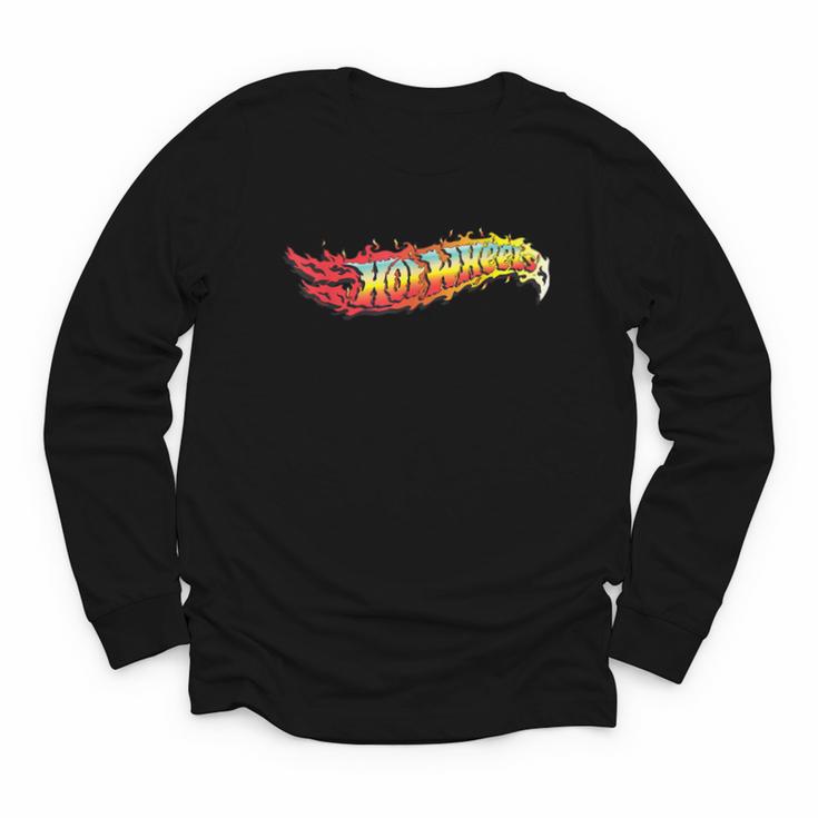 Hot Wheels Comic Book Fire Logo Youth Long Sleeve Tee