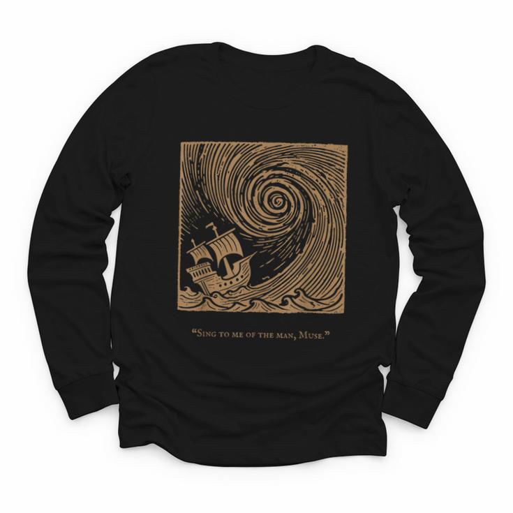 Iliad Odyssey Homer Ancient Greek History Book Odyssey Youth Long Sleeve Tee