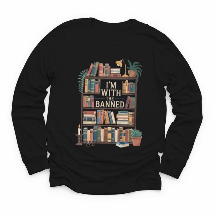 I'm With The Banned Books Reading Youth Long Sleeve Tee