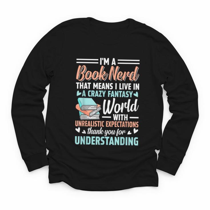 I'm a Book Nerd Bookworm Youth Long Sleeve Tee
