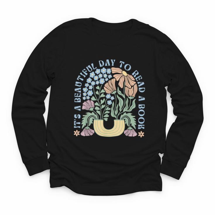 It's A Beautiful Day To Read A Book Librarian Book Lover Youth Long Sleeve Tee