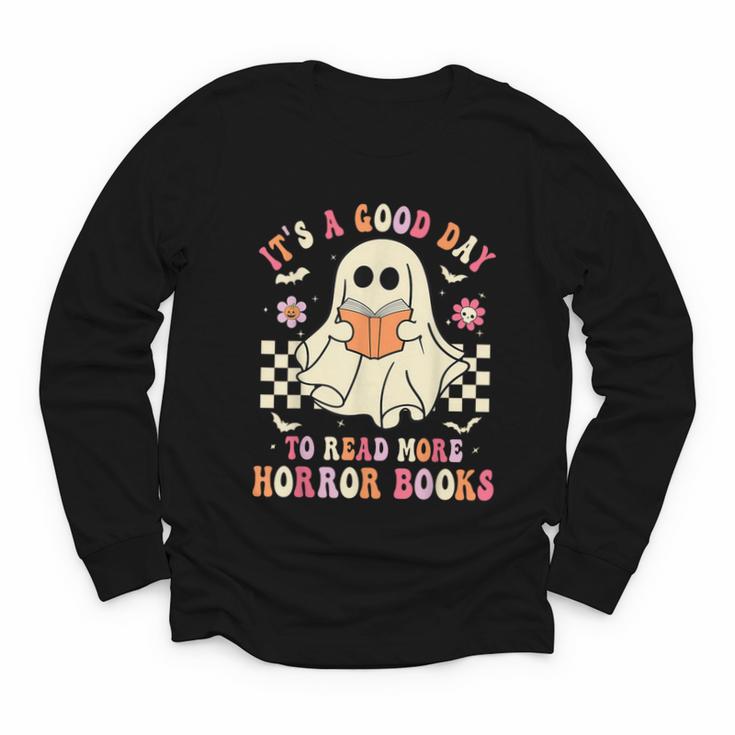 It's A Good Day To Read More Horror Books Halloween Youth Long Sleeve Tee