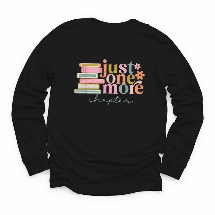 Just One More Chapter Book Lovers Reading Teacher Youth Long Sleeve Tee
